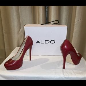 Aldo Crixia-40 Dark Red Platform Pumps